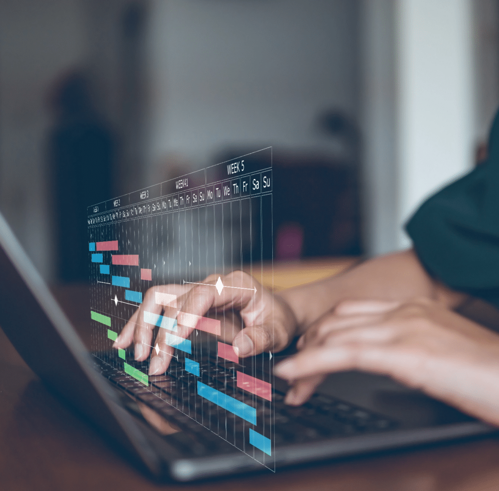 Data Stream on Laptop