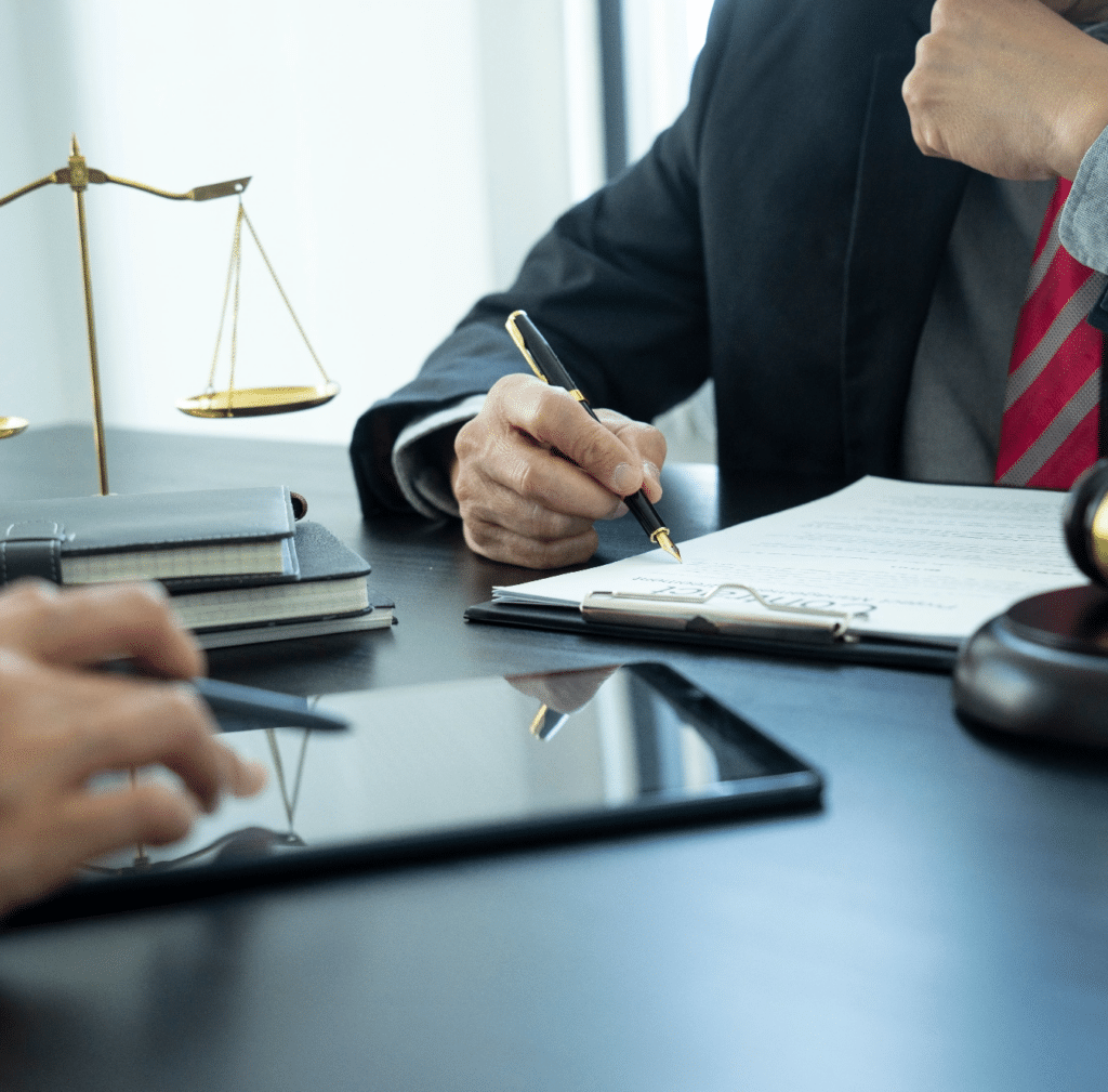 Lawyer Filling out a Custom Form