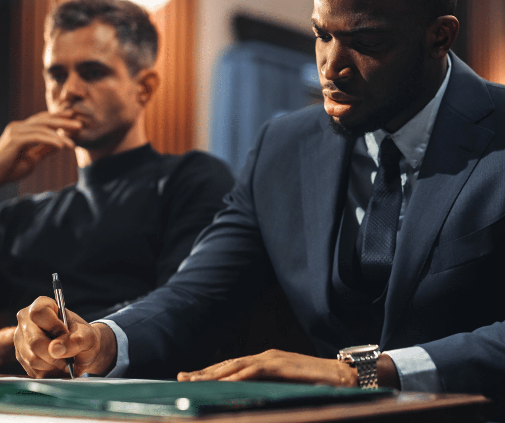 Lawyer Signing Paper Works